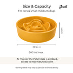Jesoli Petal Maze Ceramic Slow Feeder Bowl – 小号15.5厘米 340毫升