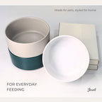 Jesoli Essential Matte Ceramic Pet Bowl – 850ml – 配色场景图_日常喂食组合