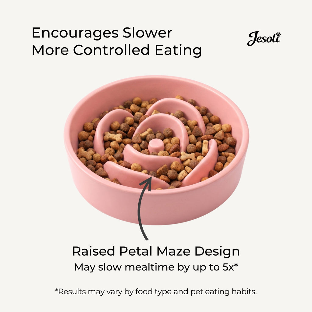 Jesoli Petal Maze Ceramic Slow Feeder Bowl – 功能图_花瓣迷宫慢食设计