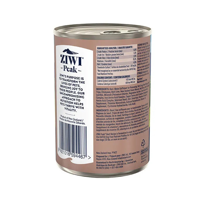 ZIWI PEAK Beef Dog Can