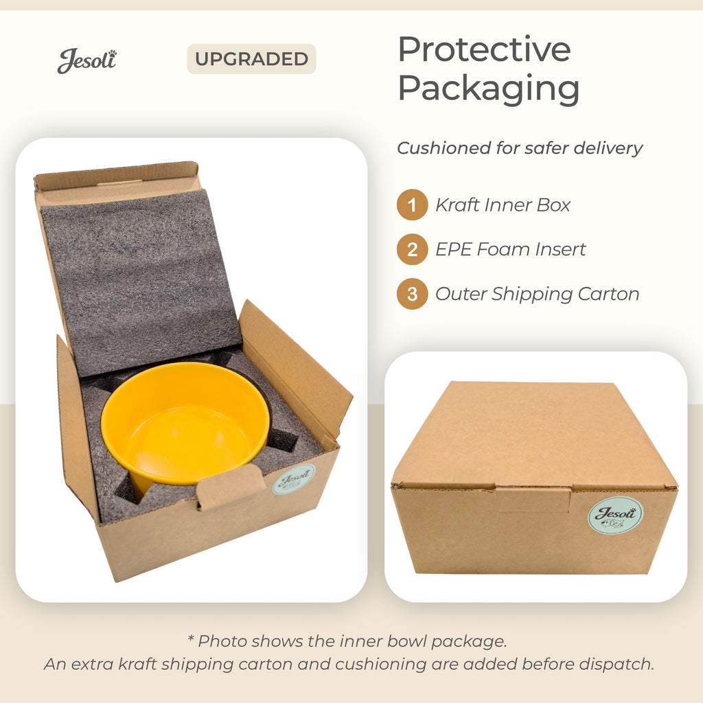 Jesoli Essential Matte Ceramic Pet Bowl – 850ml – 包装图_内盒泡棉保护