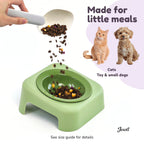Jesoli Tilted Ceramic Pet Bowl with Stand – 180ml – 用途图_适合猫咪与小型犬