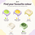 Jesoli Tilted Ceramic Pet Bowl with Stand – 180ml – 配色图_五款碗与底座组合