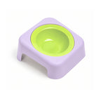 Jesoli Tilted Ceramic Pet Bowl with Stand – 180ml – 青柠绿碗 丁香紫底座