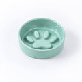 Jesoli Paw Ceramic Slow Feeder Bowl – Soft Colour Collection – 薄荷绿