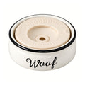 Jesoli Ceramic Anti-Splash Floating Disc Water Bowl – 550ml – 黑色碗沿 奶油色浮盘