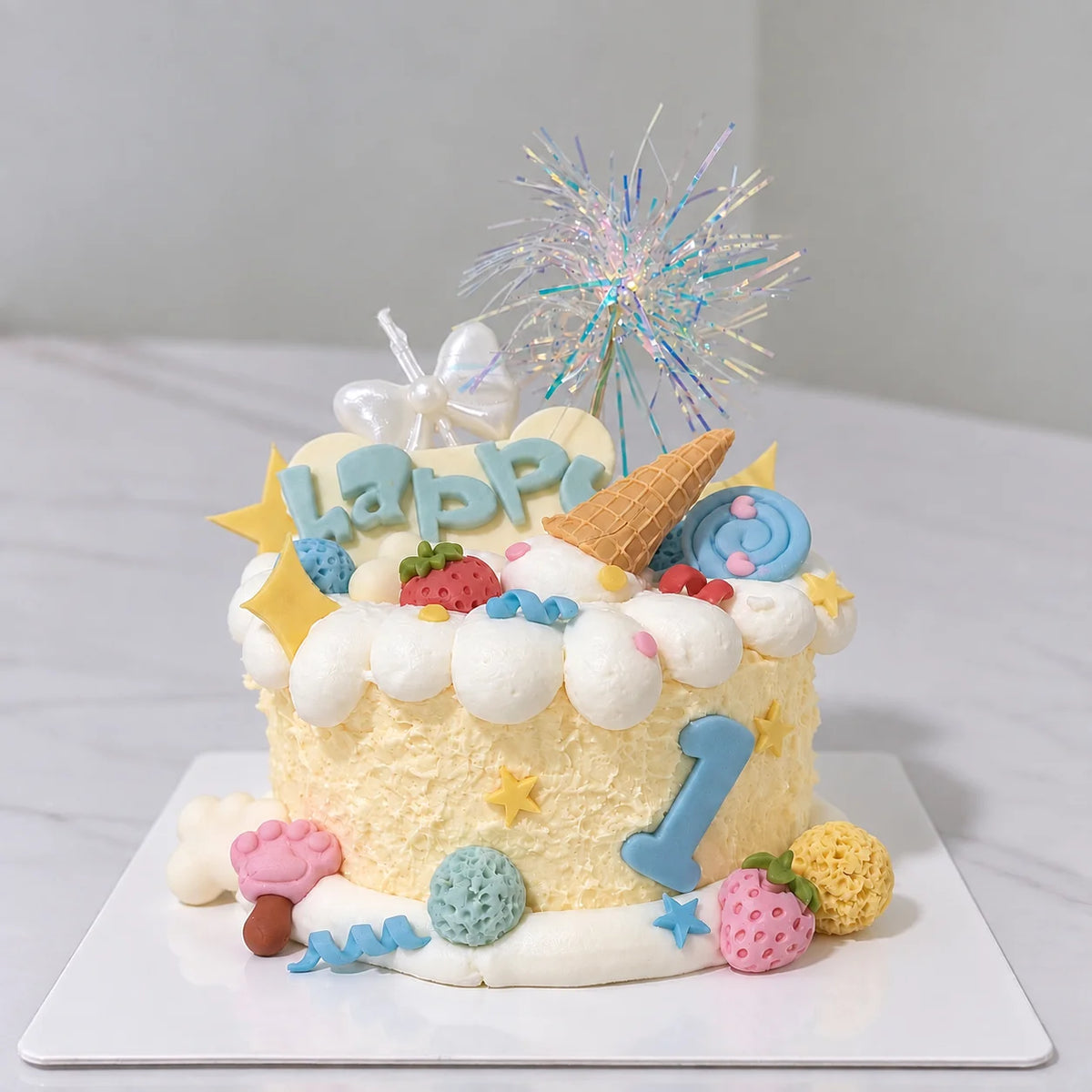 Happy's Cake Sweet Carnival Dog & Cat Birthday Cake for Brisbane Area Only