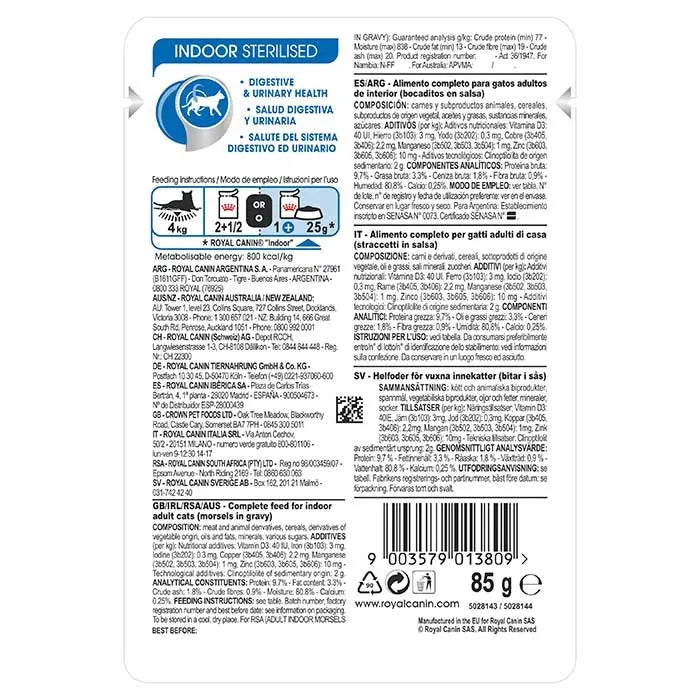 ROYAL CANIN Indoor Gravy Adult Cat Wet Food