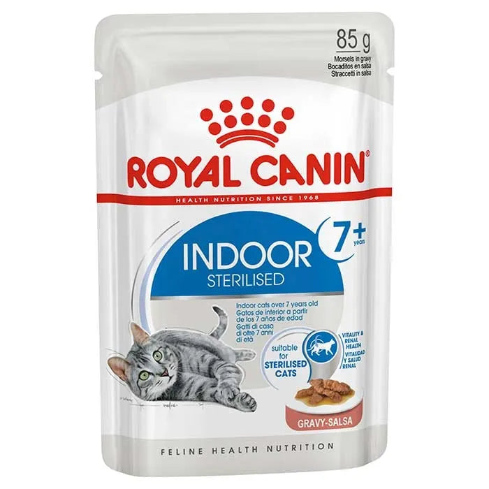 ROYAL CANIN Indoor 7+ Gravy Senior Cat Food Pouch