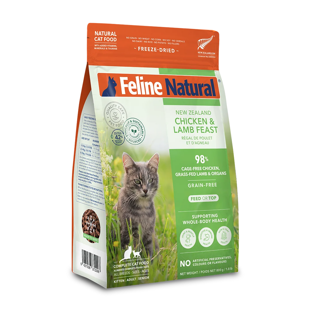 Feline Natural Chicken & Lamb Feast Freeze-Dried Cat Food 800g - Furlio