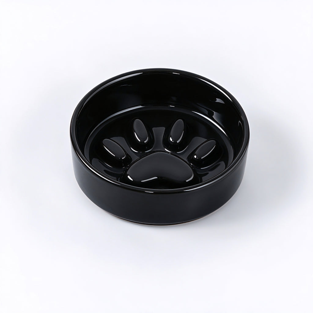 Jesoli Paw Ceramic Slow Feeder Bowl – Soft Colour Collection – 黑色