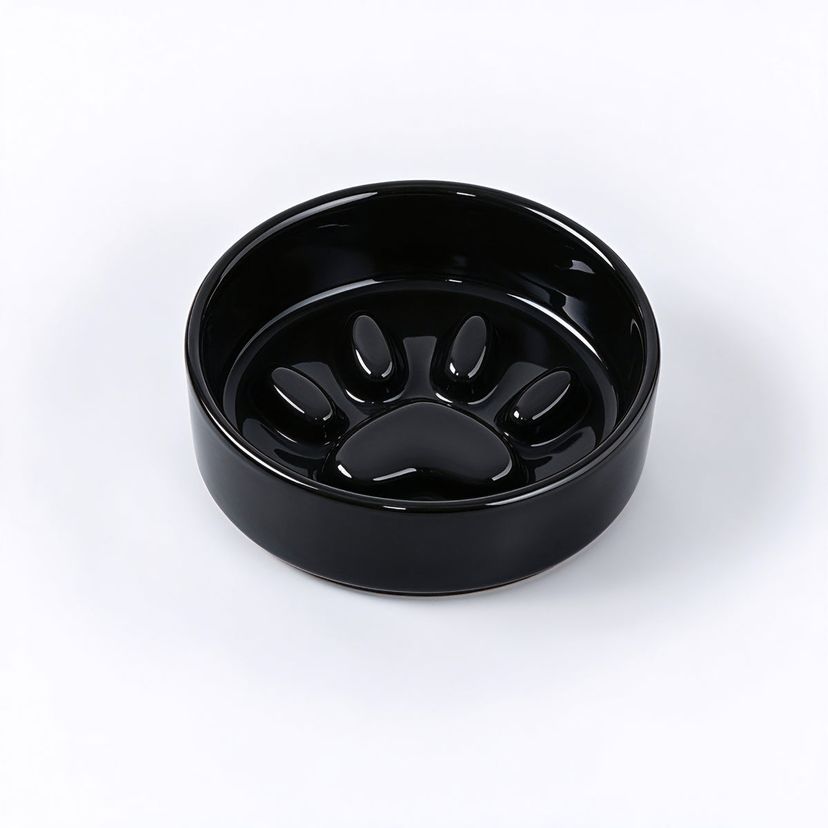 Jesoli Paw Ceramic Slow Feeder Bowl – Soft Colour Collection – 黑色