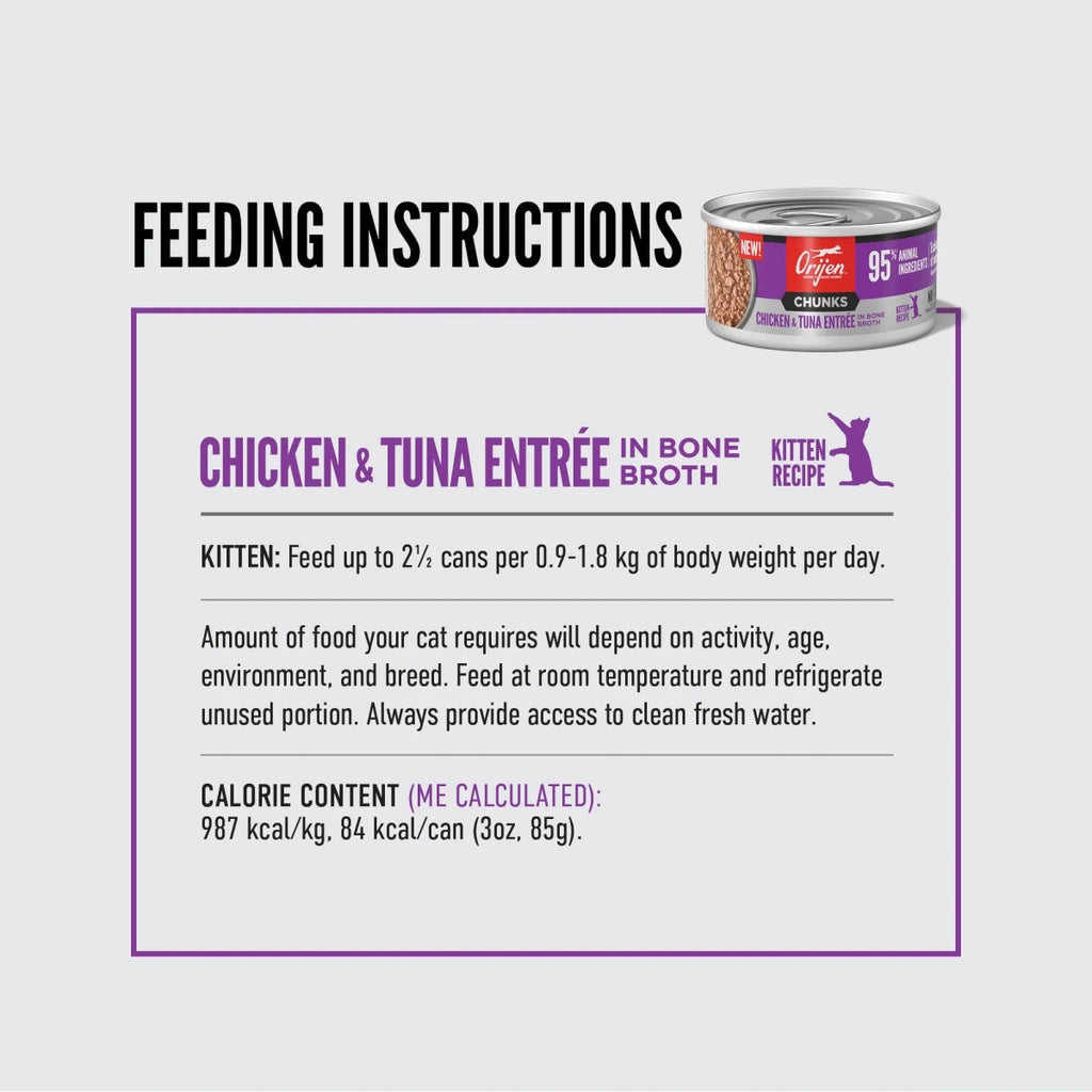 ORIJEN™ CHUNKS & SHREDS - CHICKEN & TUNA ENTRÉE (KITTEN)