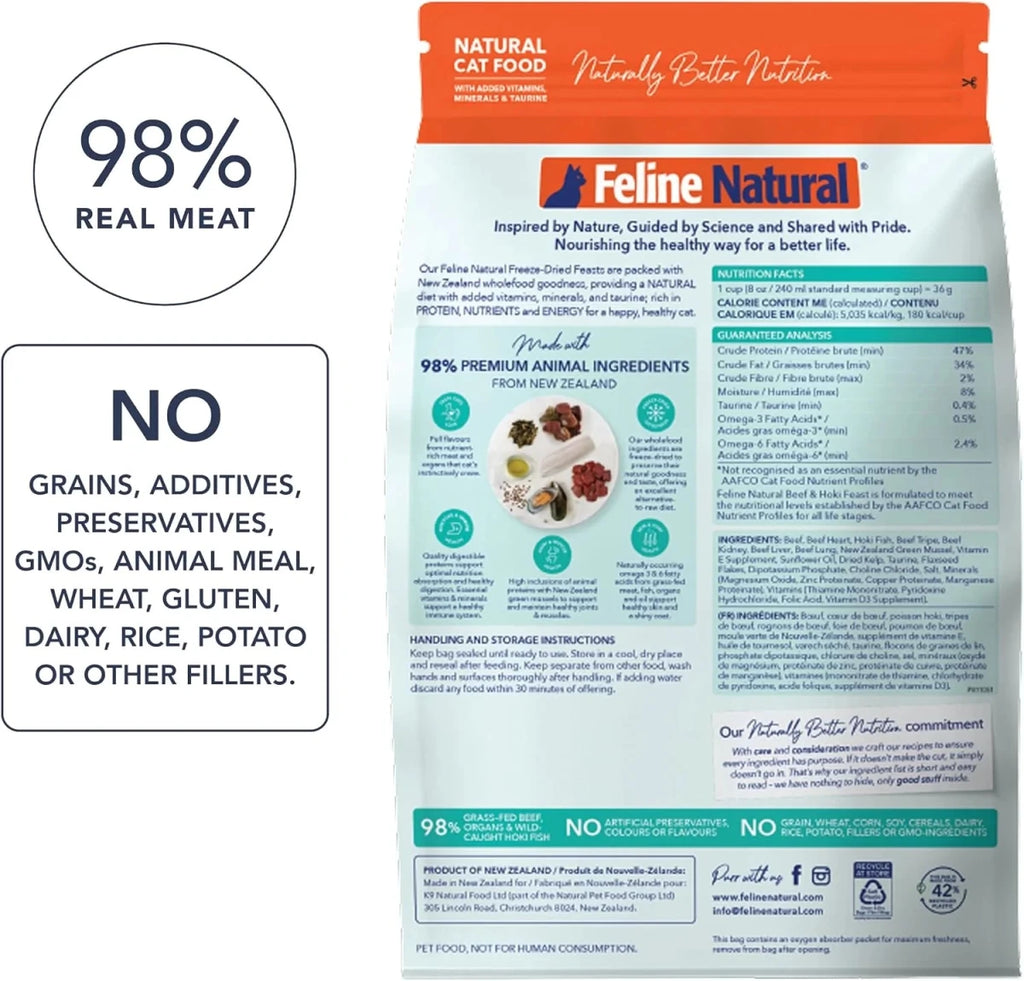 Feline Natural Chicken & Lamb Feast Freeze-Dried Cat Food 800g - Furlio
