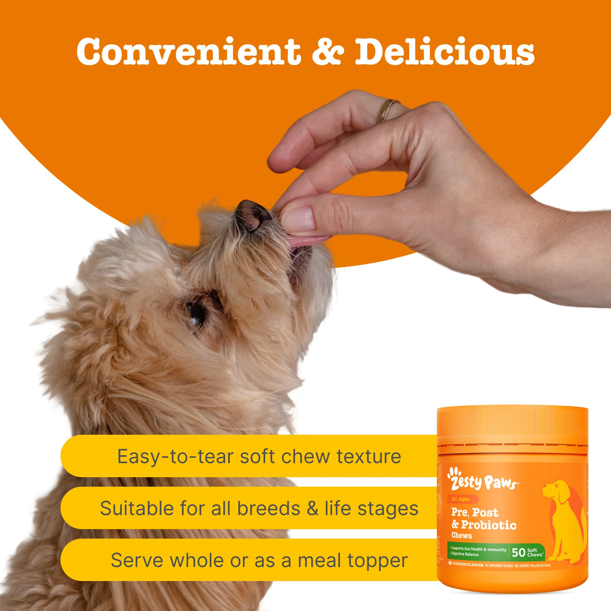 Zesty Paws  Pre, Post and Probiotic Chews For Dogs
