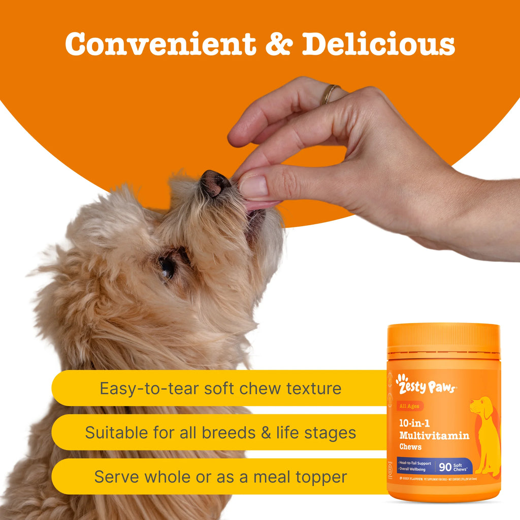 Zesty Paws  10 In 1 Multivitamin Chews Wellness Supplement For Dogs