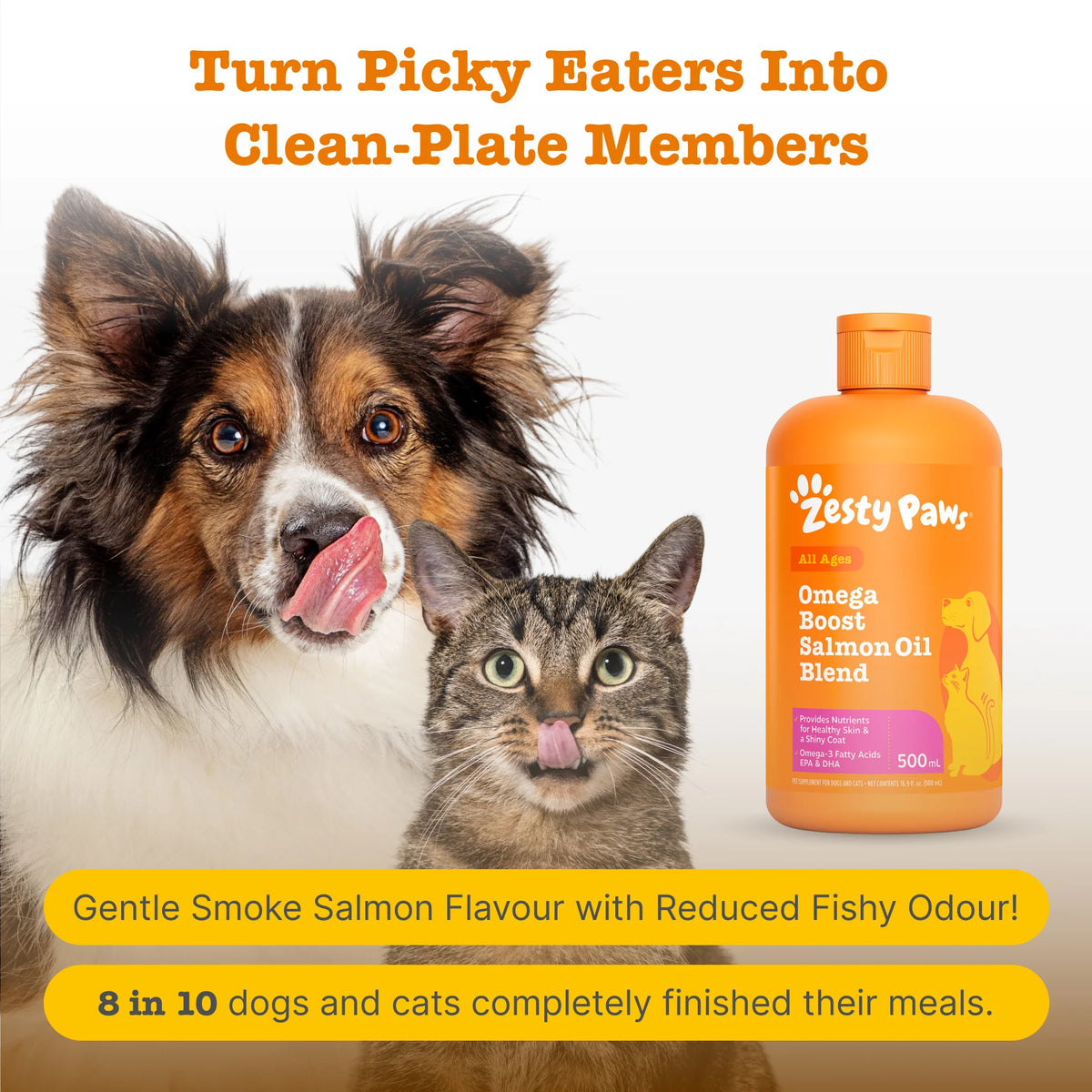 Zesty Paws Omega Boost Salmon Oil Blend For Dogs And Cats