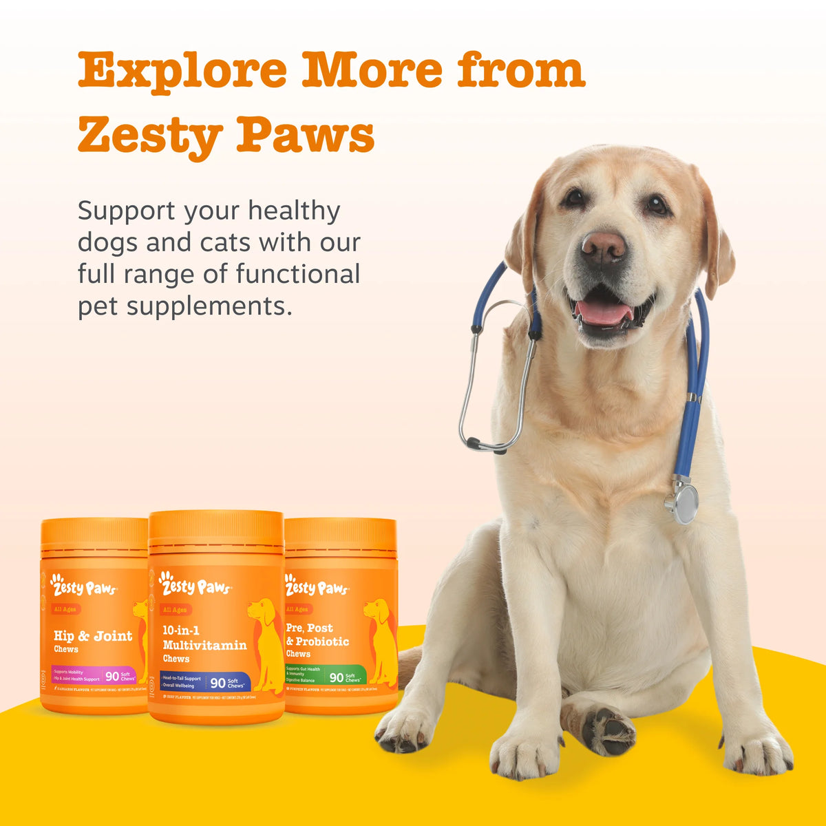 Zesty Paws  Pre, Post and Probiotic Chews For Dogs