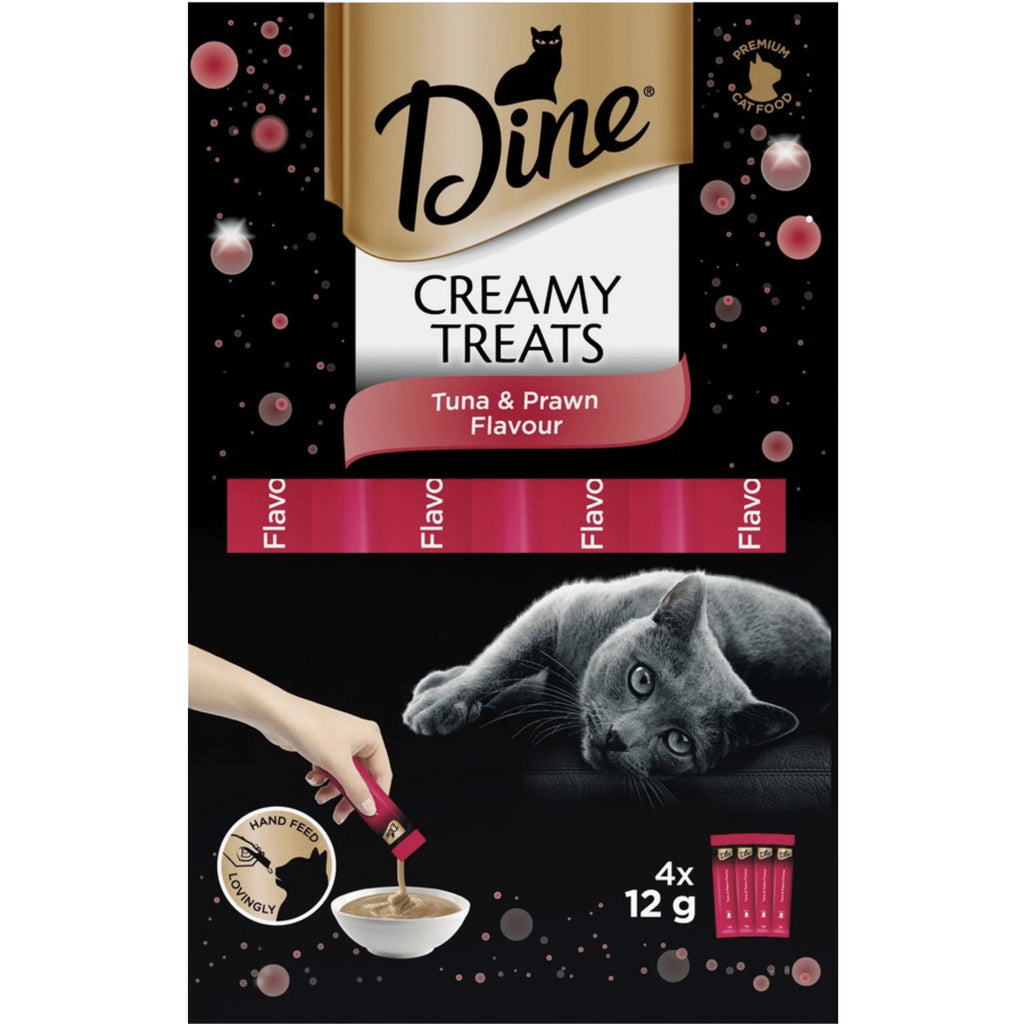 DINE® Creamy Treats Tuna and Prawn Flavour (Expiration Date Feb ,2027)