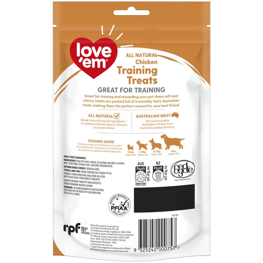 Love'em Chicken Training Treats Dog Treats 200g - Furlio