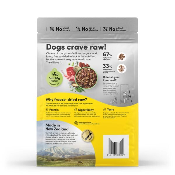ANIMALS LIKE US RawMix 33™ Freeze Dried Grass Fed Lamb Adult Dry Dog Food - Furlio