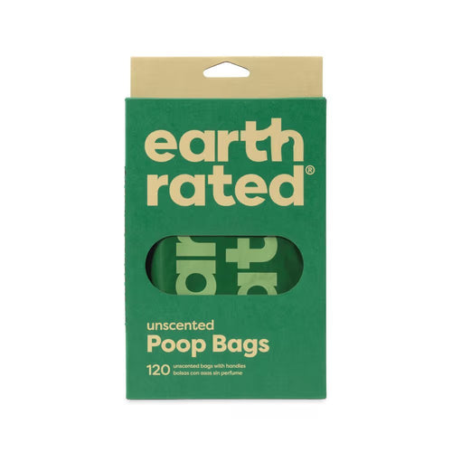 EARTH RATED Recycled Plastic Poo Bags With Easy Tie Handle Unscented - Furlio