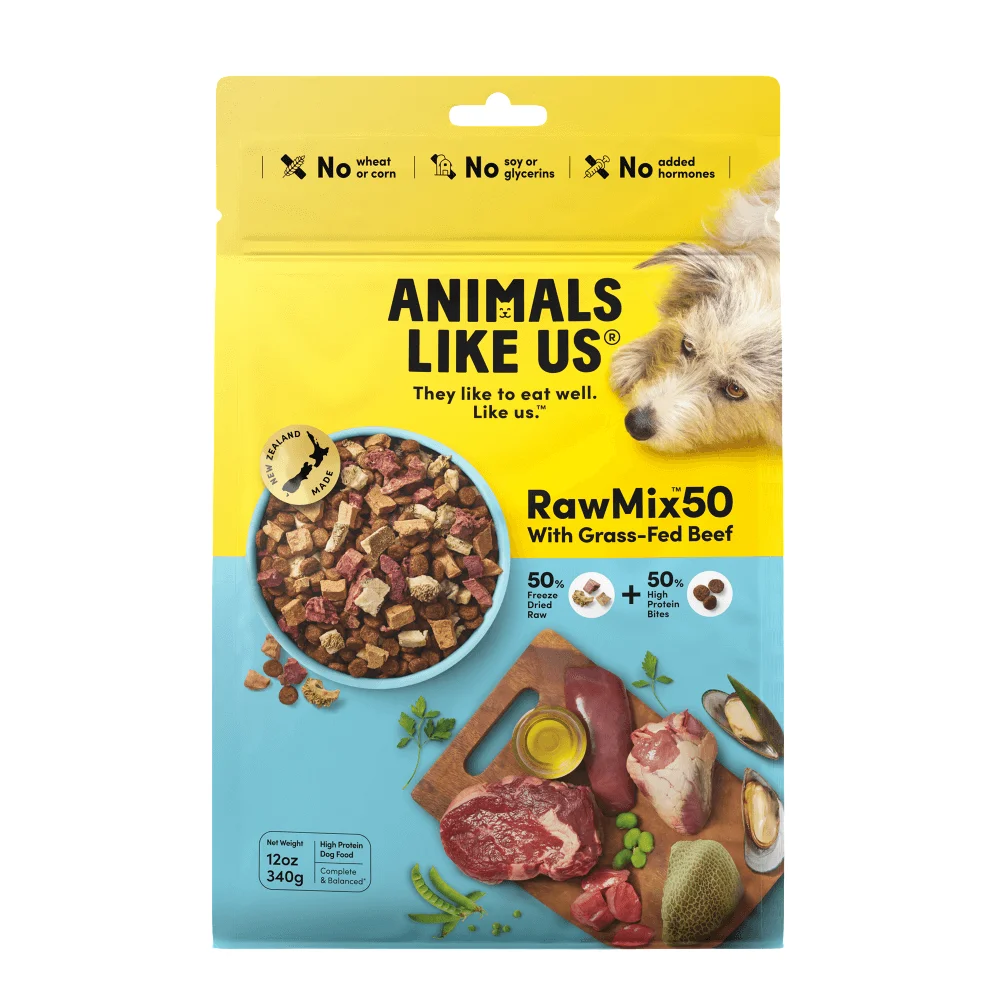 Animals Like us RAWMIX50 Dog food with Grass-fed Beef