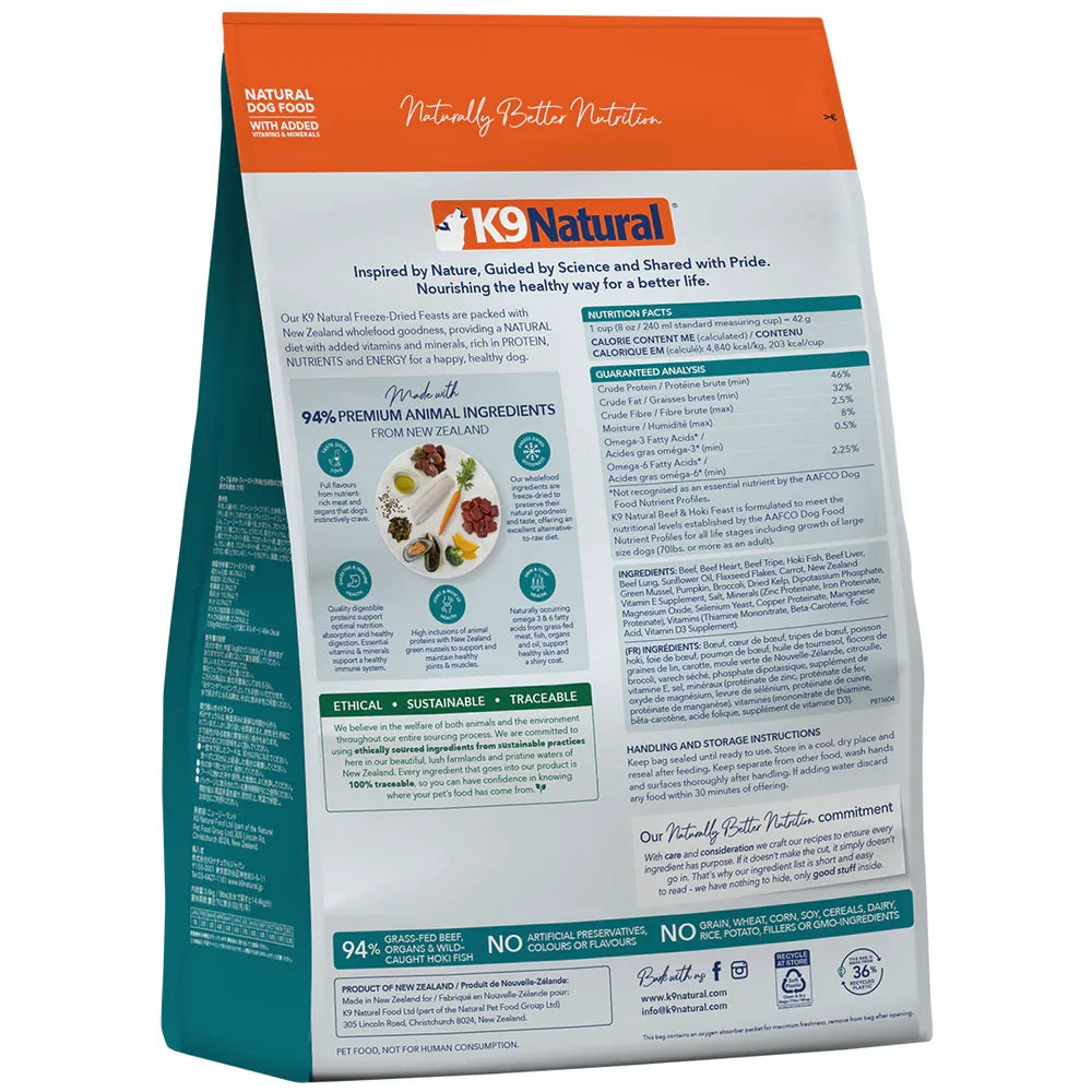 K9 Natural Grain-Free FD NZ Beef & Hoki Feast